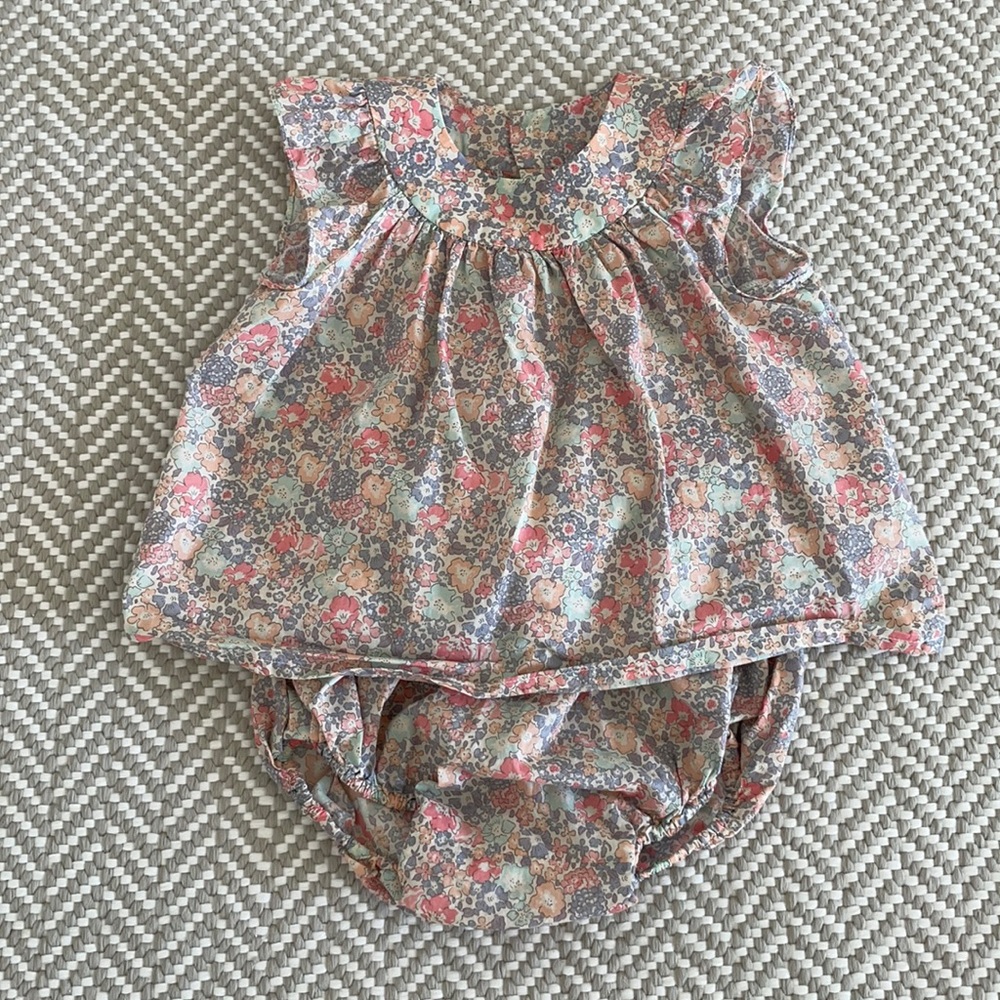 Bonpoint pastel liberty print bloomer set